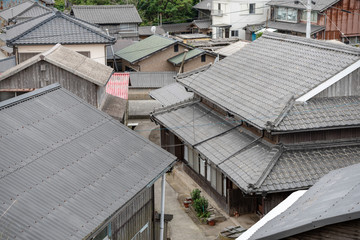 Fototapeta premium Japanese village view from top