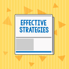 Obraz premium Handwriting text Effective Strategies. Concept meaning Sound Tactical Scheme Powerful Operational Decisions.