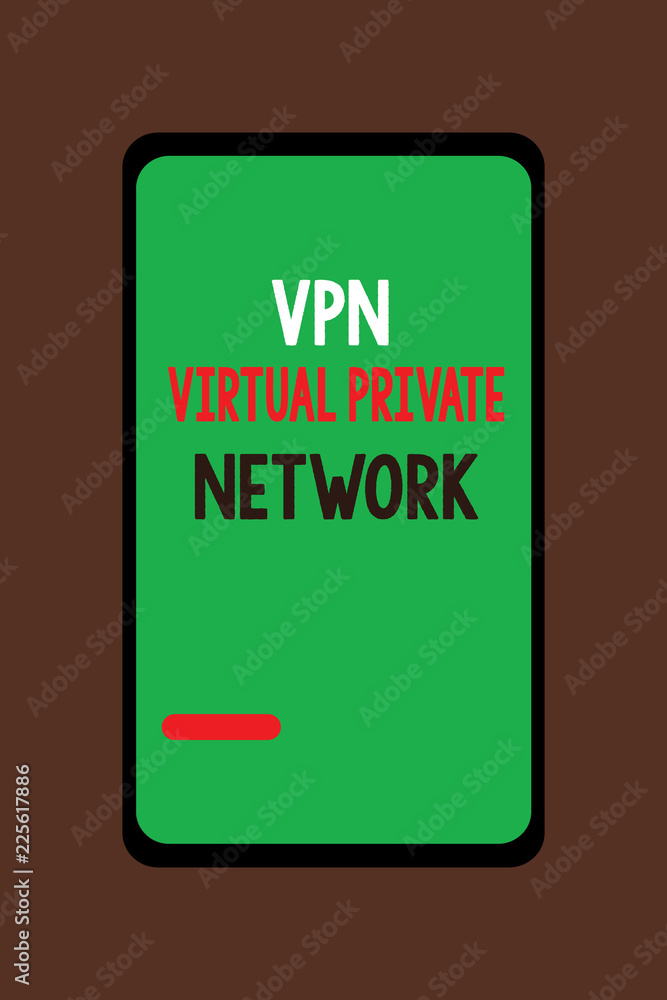 Poster handwriting text vpn virtual private network. concept meaning safe encrypted connection over the int