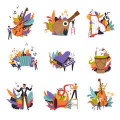 Class music, instruments and musicians on concert isolated set v © Sonulkaster