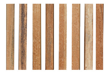 wood planks isolated on white background.