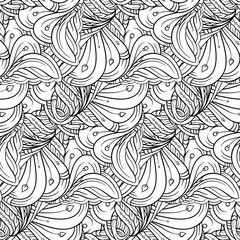 Black and white abstract seamless pattern.
