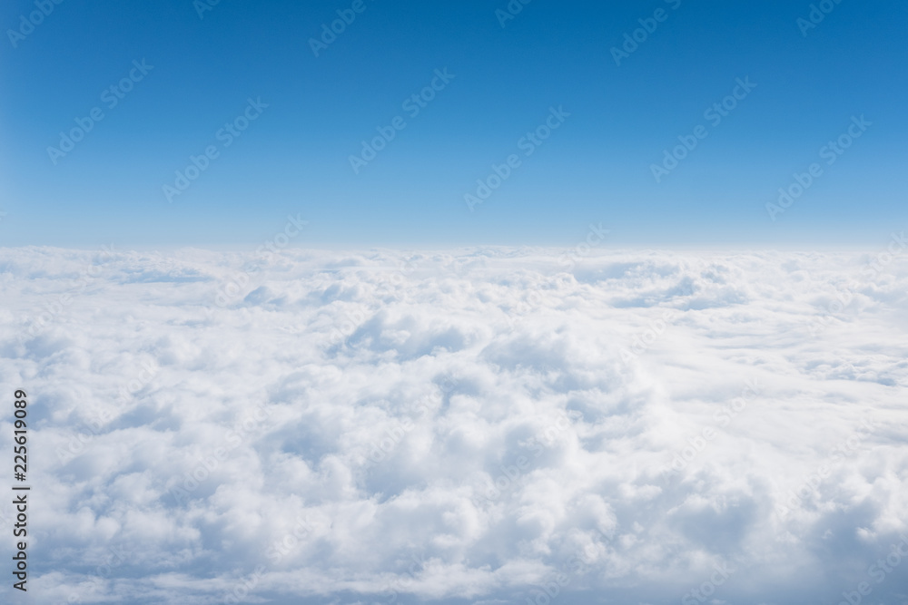 Wall mural clouds background and texture,clouds from airplane window