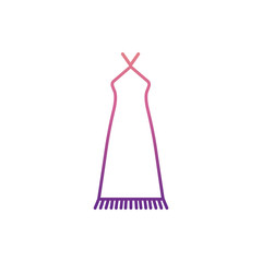 long dress icon in nolan style. One of Summer Clothes collection icon can be used for UI, UX