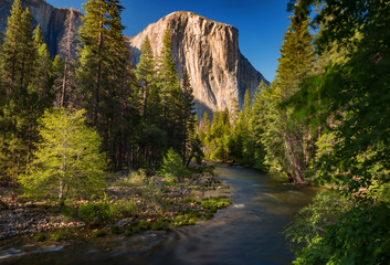 Merced River and El Capitan Yosemite