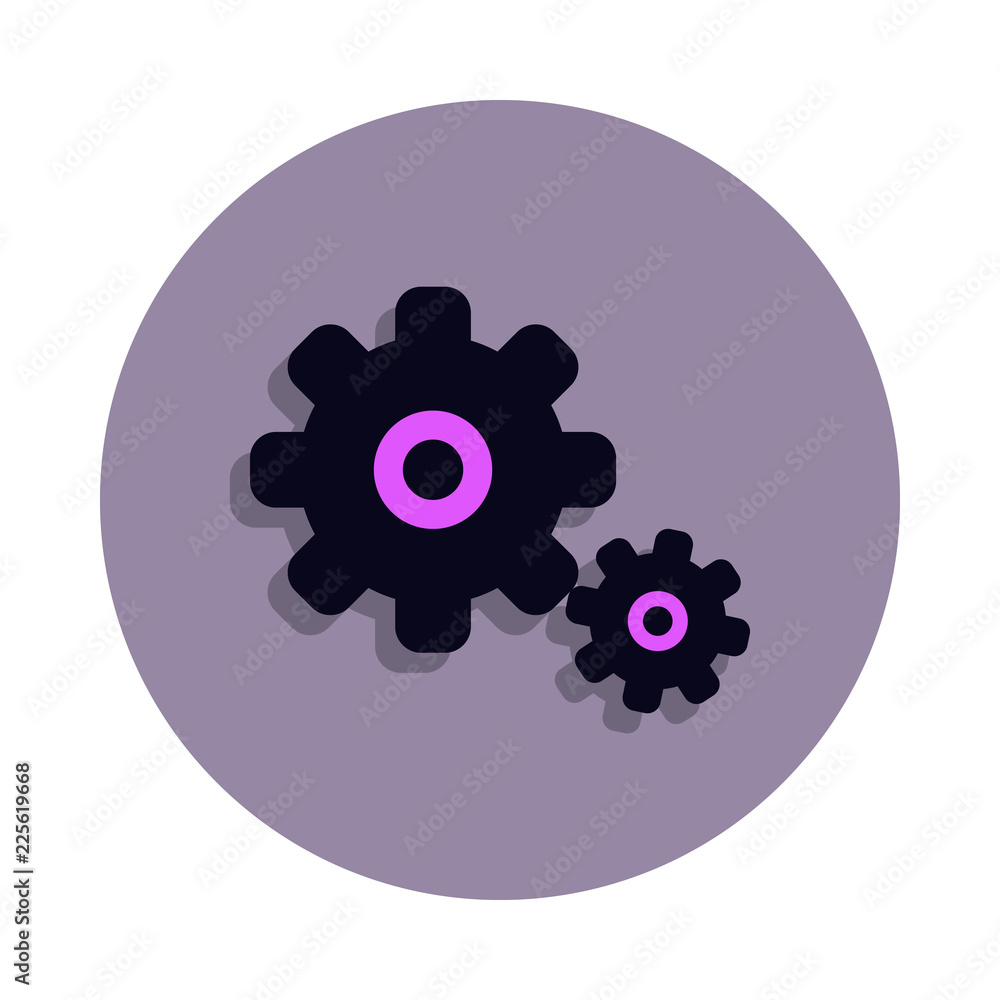 Poster mechanism icon in badge style. one of web collection icon can be used for ui, ux