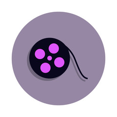 roll of film icon in badge style. One of web collection icon can be used for UI, UX