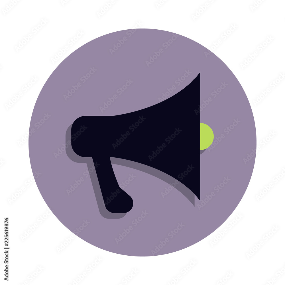 Poster speaker icon in badge style. one of web collection icon can be used for ui, ux
