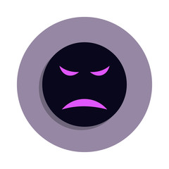 emotion anger icon in badge style. One of web collection icon can be used for UI, UX