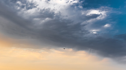 Beautiful blue sky with clouds