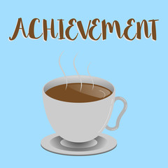 Word writing text Achievement. Business concept for Thing done successfully with effort skill or courage Victory.