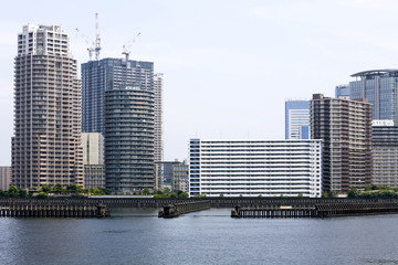 東京　豊洲のマンション群