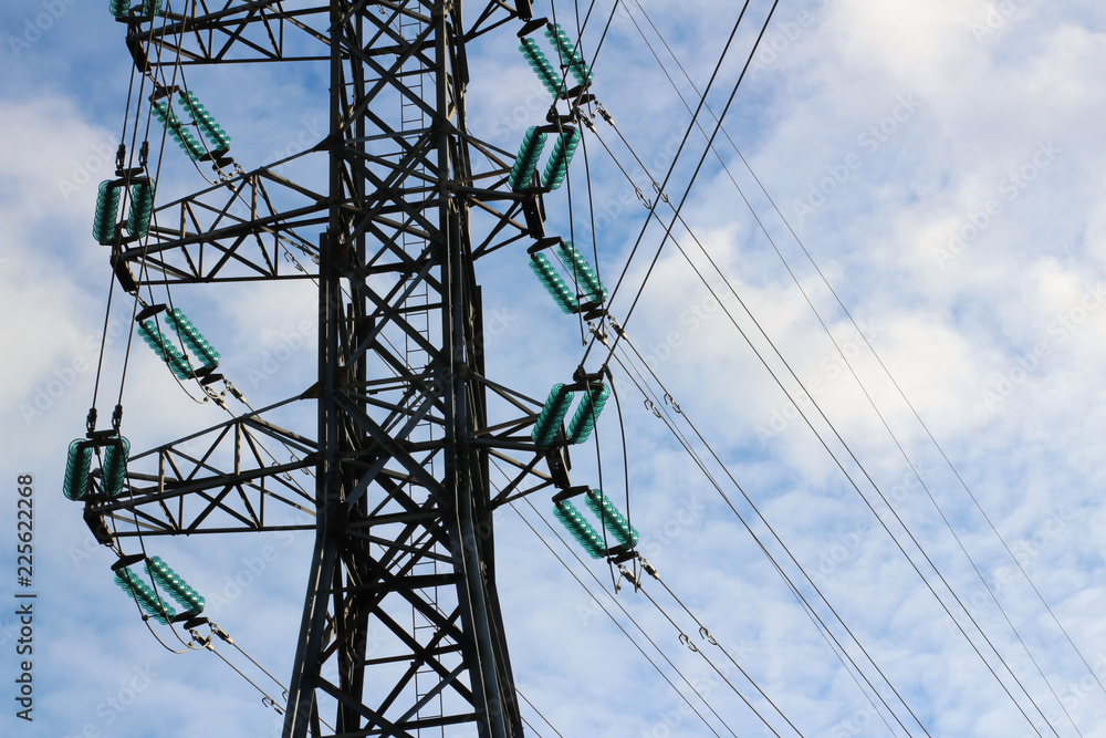 Wall mural power transmission tower