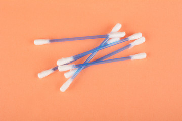 Close up view of stack of cotton buds