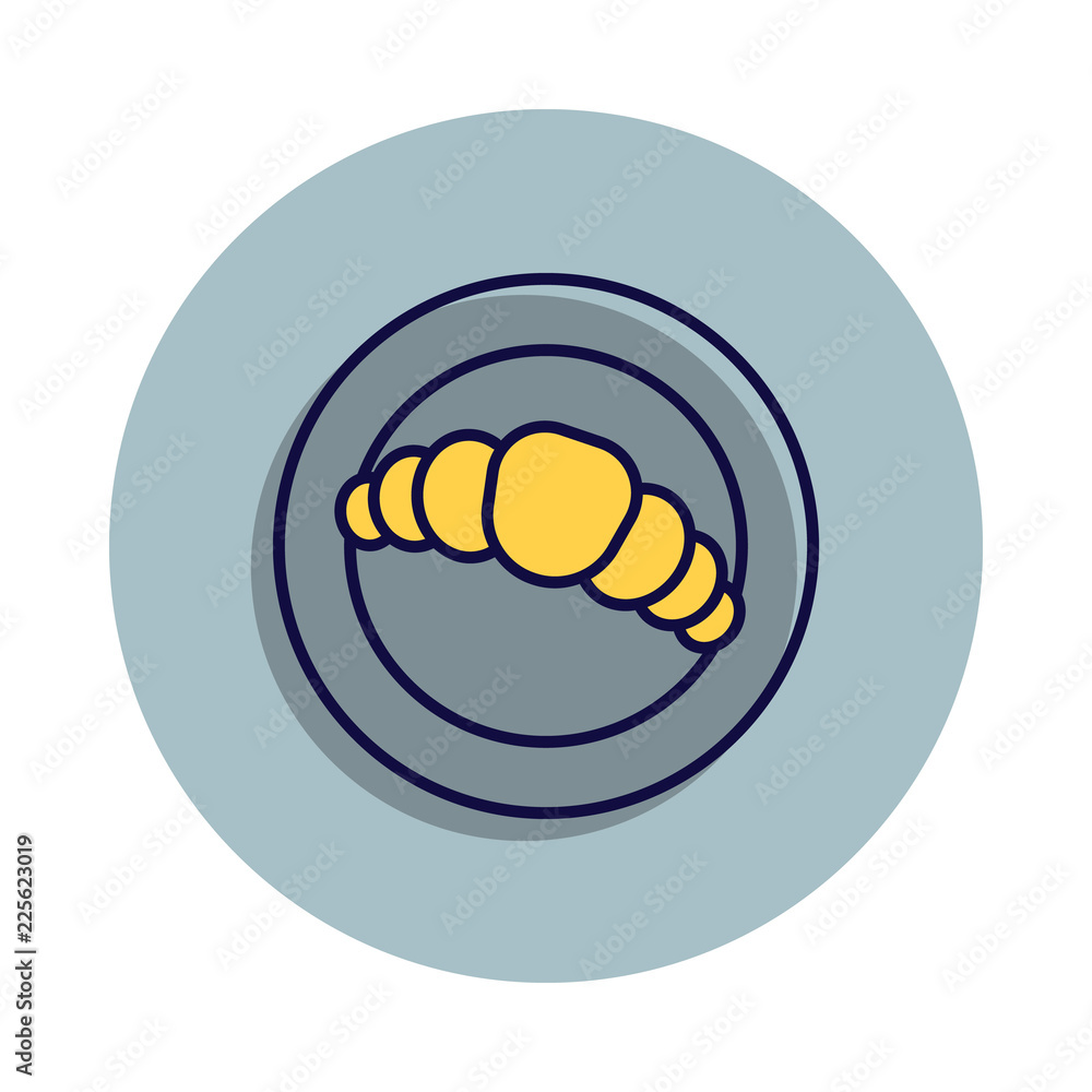 Poster kuroshans icon in badge style. one of web collection icon can be used for ui, ux