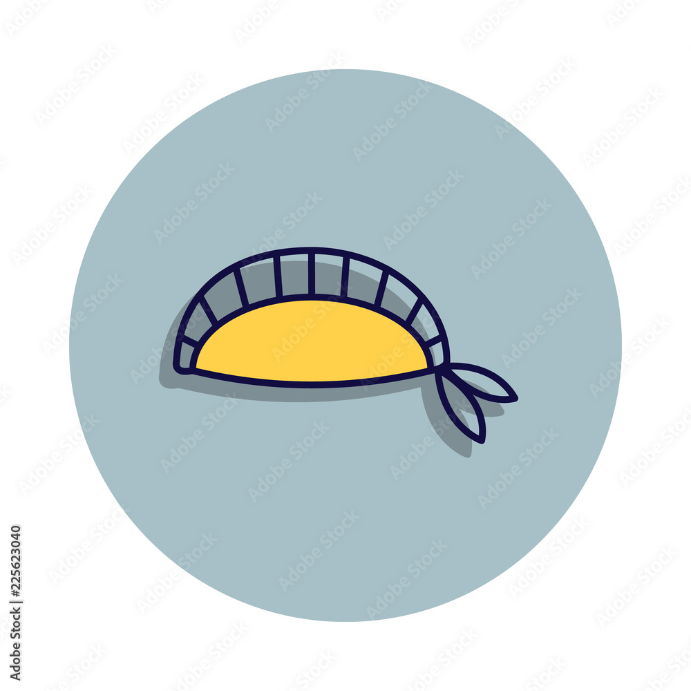 Poster beanie icon in badge style. one of web collection icon can be used for ui, ux