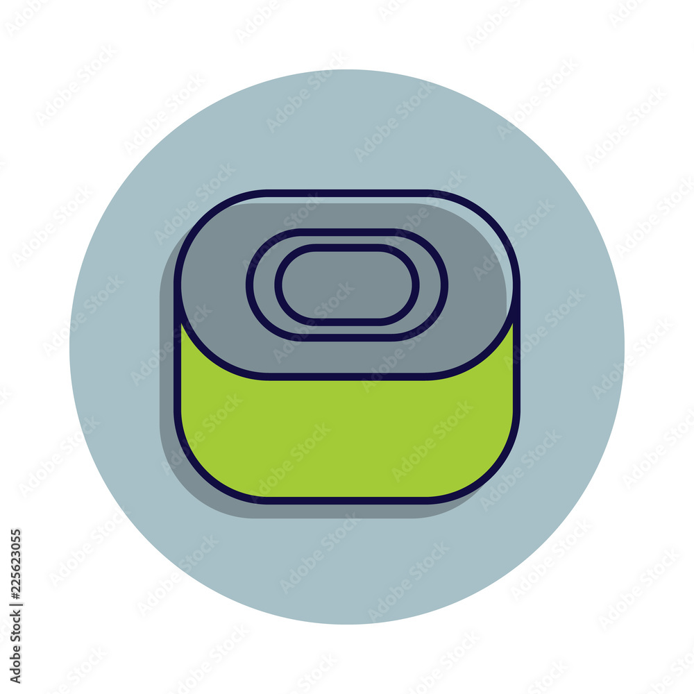 Poster hard soap icon in badge style. one of web collection icon can be used for ui, ux