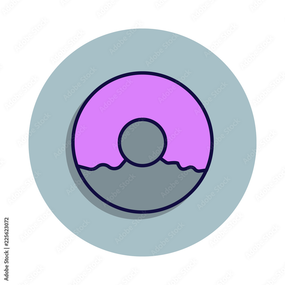 Aufkleber donut icon in badge style. one of web collection icon can be used for ui, ux