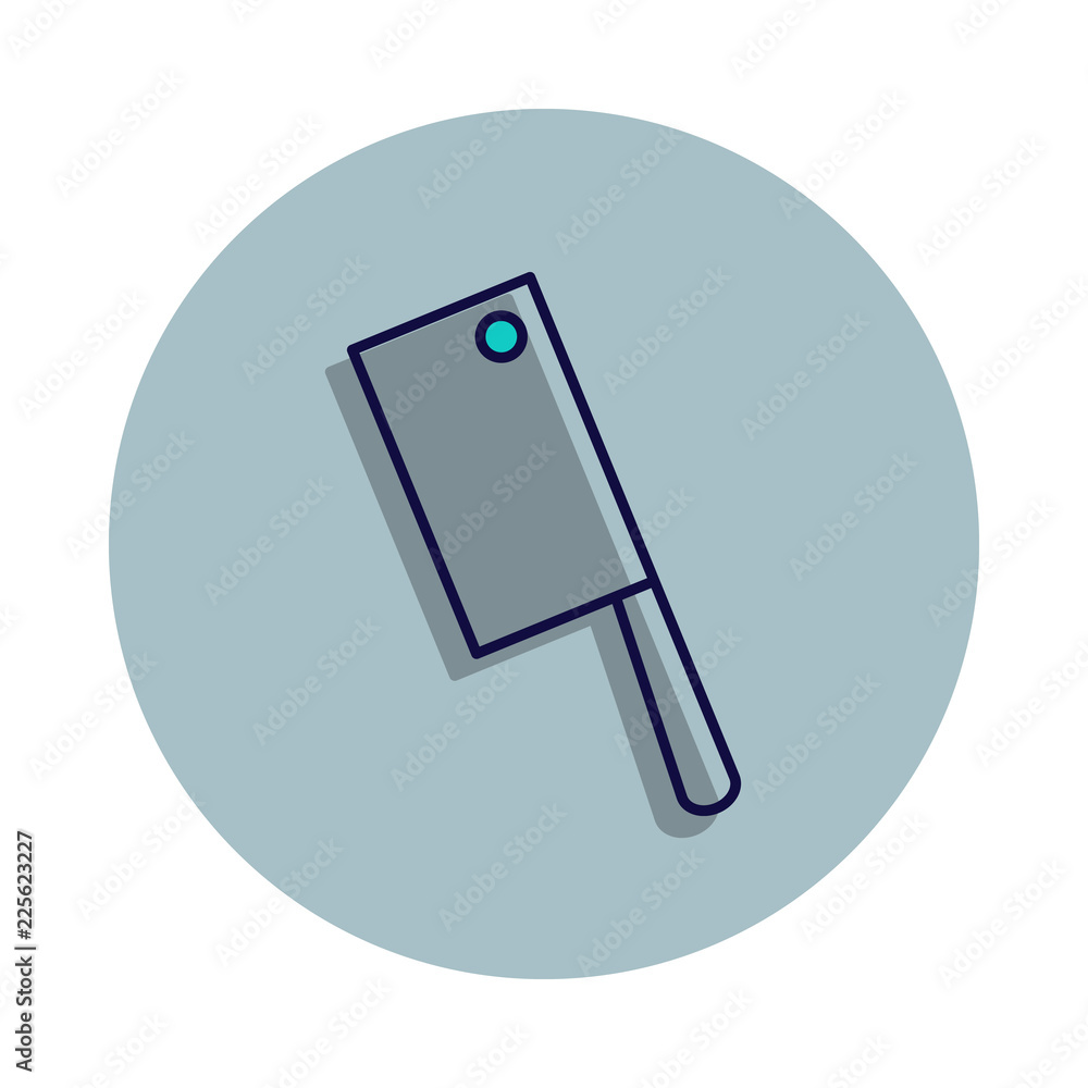 Poster kitchen ax icon in badge style. one of web collection icon can be used for ui, ux