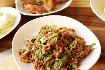 Spicy Minced Pork in Thailand