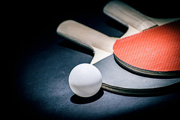 Ping pong racket and ball