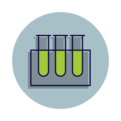 laboratory test tubes icon in badge style. One of web collection icon can be used for UI, UX