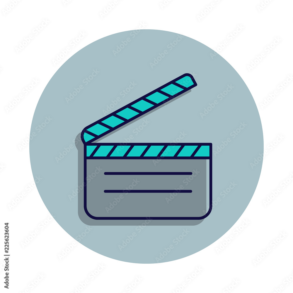Poster director's cracker icon in badge style. one of web collection icon can be used for ui, ux