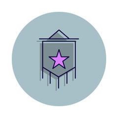 order icon in badge style. One of web collection icon can be used for UI, UX