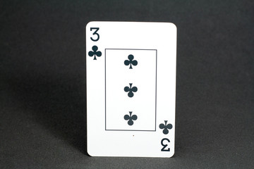 Deck card in black background