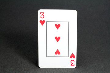 Deck card in black background