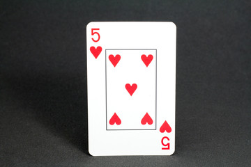 Deck card in black background