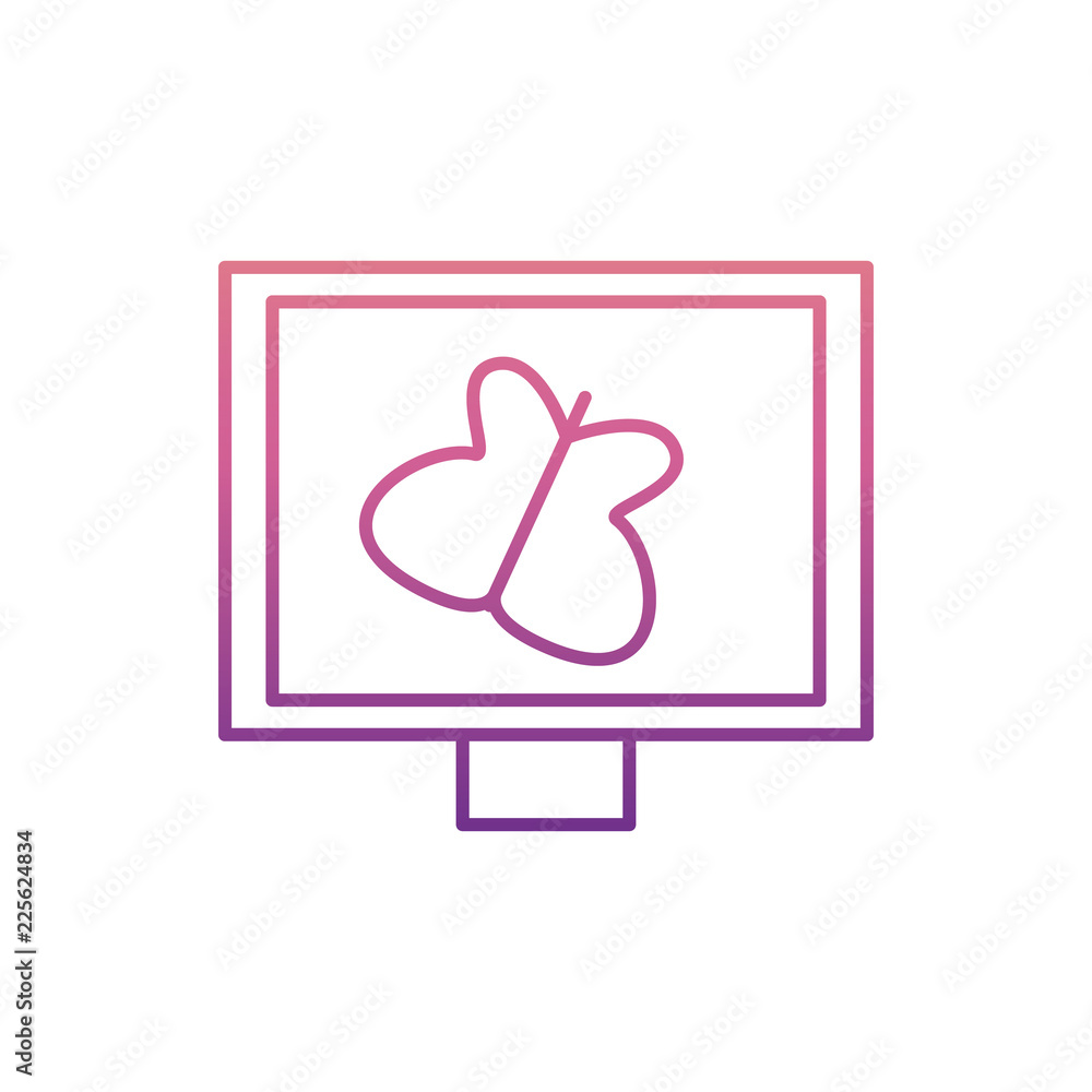Aufkleber illustration in monitor icon in nolan style. one of web collection icon can be used for ui, ux