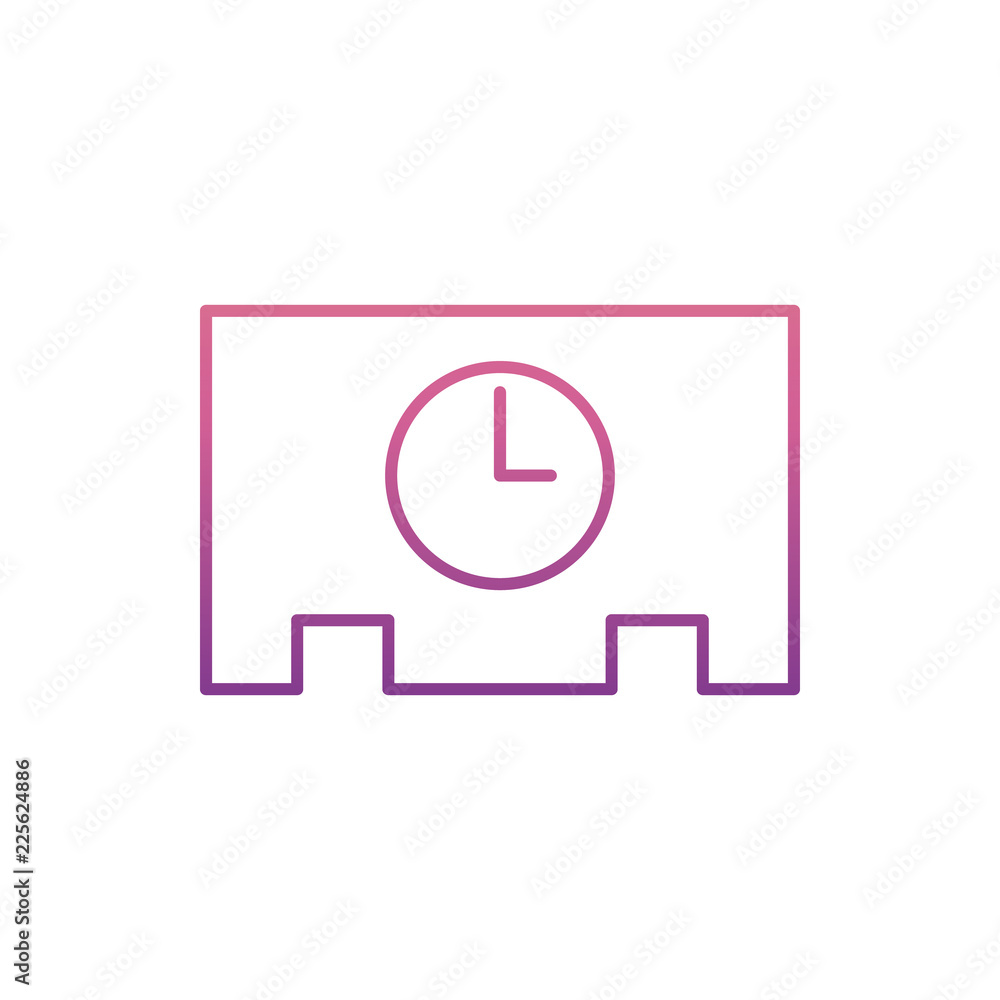 Poster full time icon in nolan style. one of web collection icon can be used for ui, ux
