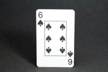 Deck card in black background