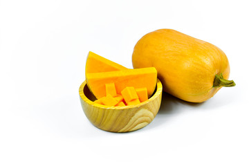 Butternut squash. Ingredient, closeup.