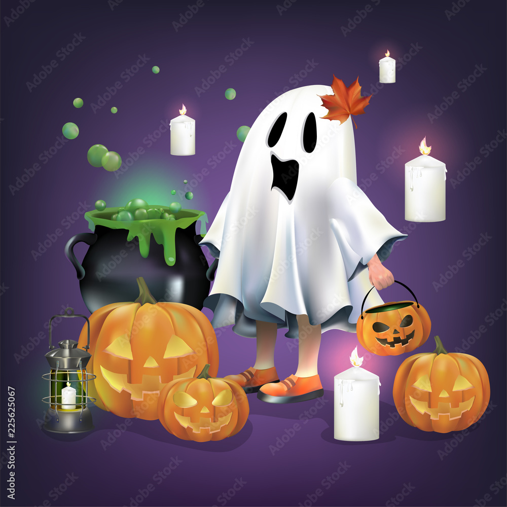 Sticker Halloween  vector set