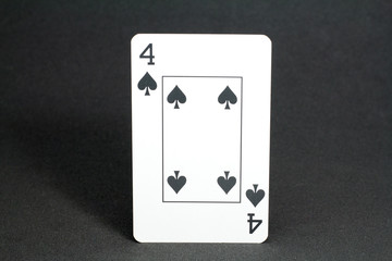 Deck card in black background
