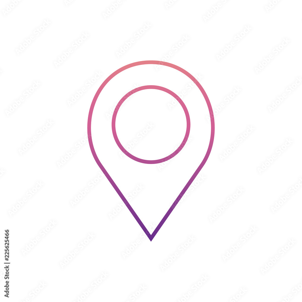 Poster location sign icon in nolan style. one of web collection icon can be used for ui, ux
