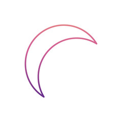 half moon icon in nolan style. One of Web collection icon can be used for UI, UX