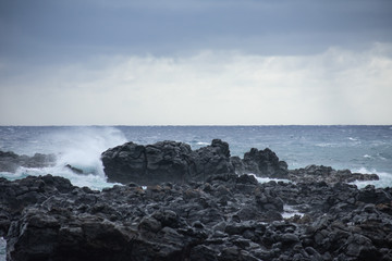 Fototapeta na wymiar Ocean Waves Oahu