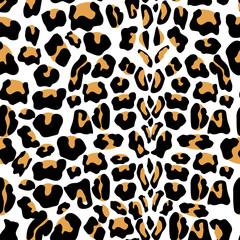 Leopard seamless pattern. Animal print. Vector background