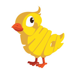 Chicken Cartoon Animal in Letters