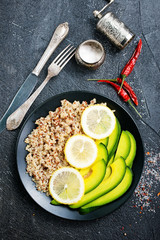 qinoa with lime and avocado