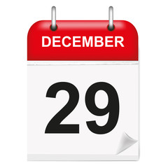 Daily calendar december 29