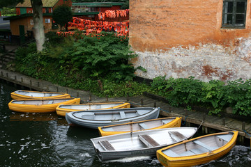 Fototapeta na wymiar Boats on the coast in Denmark