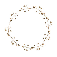 wreath/Watercolor hand drawn 