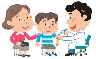 予防接種　親子　小学生