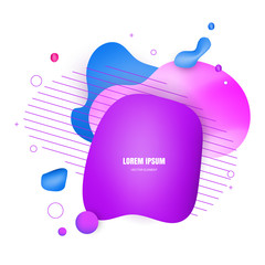 Liquid elements, mixed color plastic shapes or organic bubbles