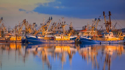 Foto op Canvas Fishery in Lauwersoog harbor © creativenature.nl