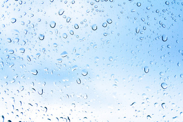 Water drops on glass, rain drop